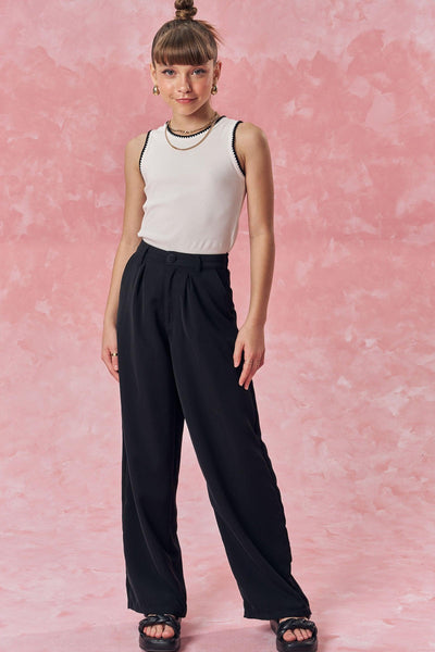 Calça Wide Leg em Alfaiataria Twill 83886 Vic&Vicky Teen Menina