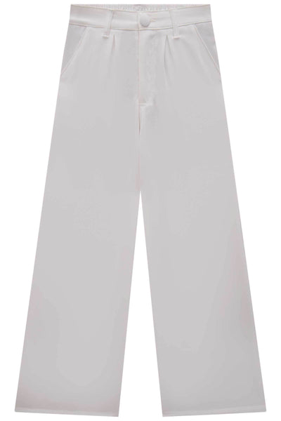 Calça Wide Leg em Alfaiataria Twill 83886 Vic&Vicky Teen Menina