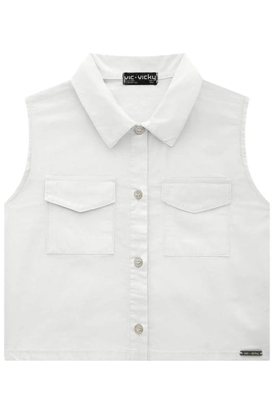 Camisa Boxy em Tricoline 87517 Vic&Vicky Teen Menina