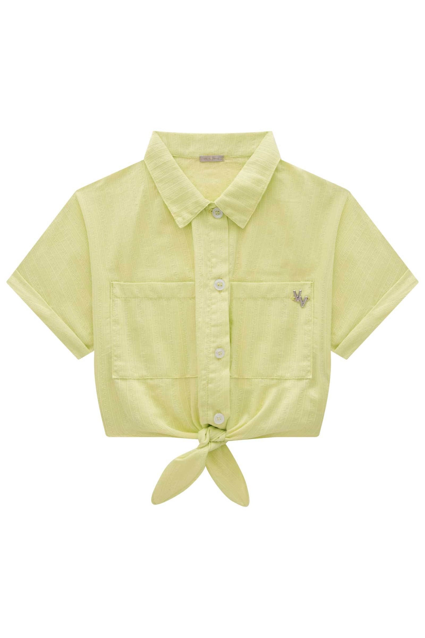 Camisa Boxy em Tricoline Maquinetado 83542 Vic&Vicky Teen Menina