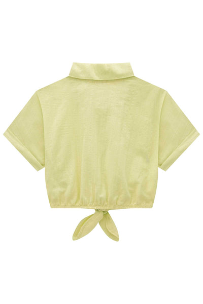 Camisa Boxy em Tricoline Maquinetado 83542 Vic&Vicky Teen Menina
