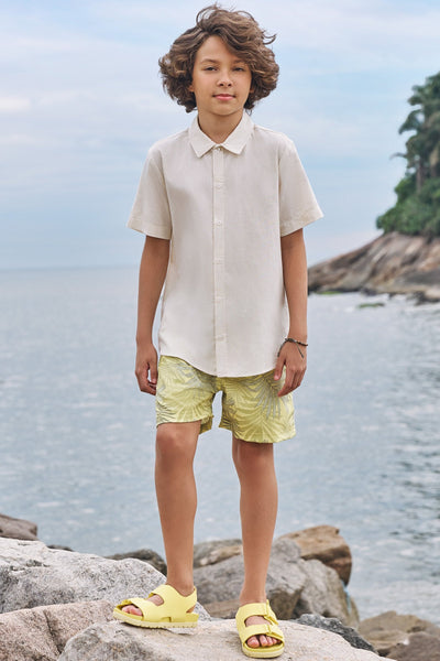 Camisa em Linho Deluxe 83584 Johnny Fox Teen Menino