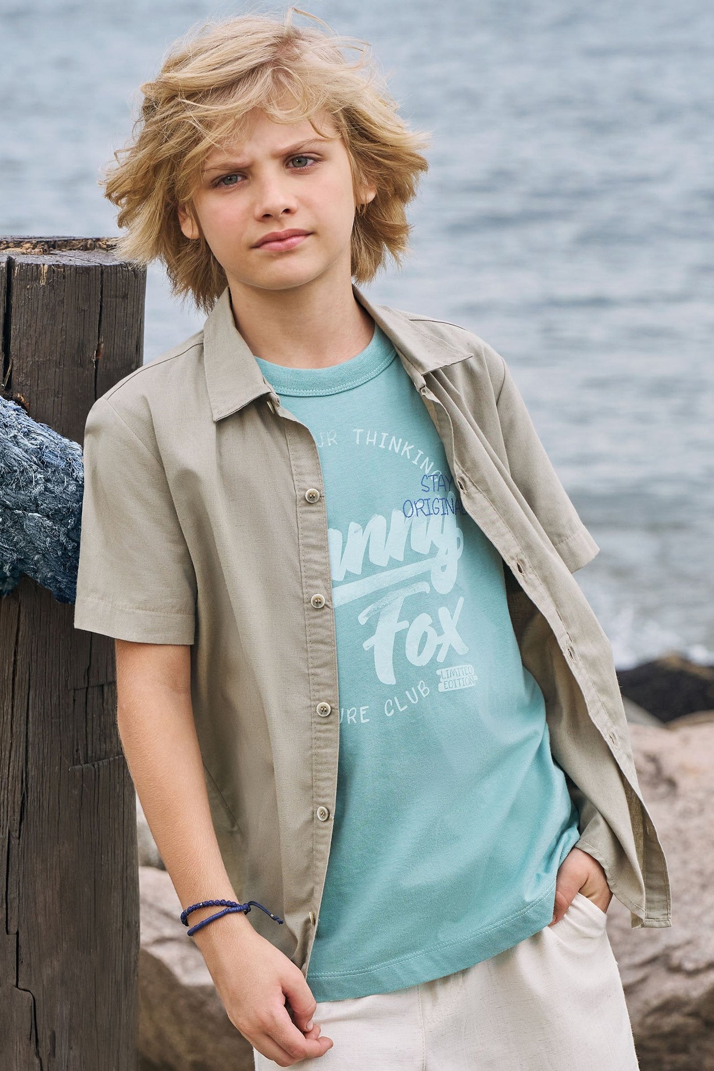 Camisa em Linho Deluxe 83584 Johnny Fox Teen Menino