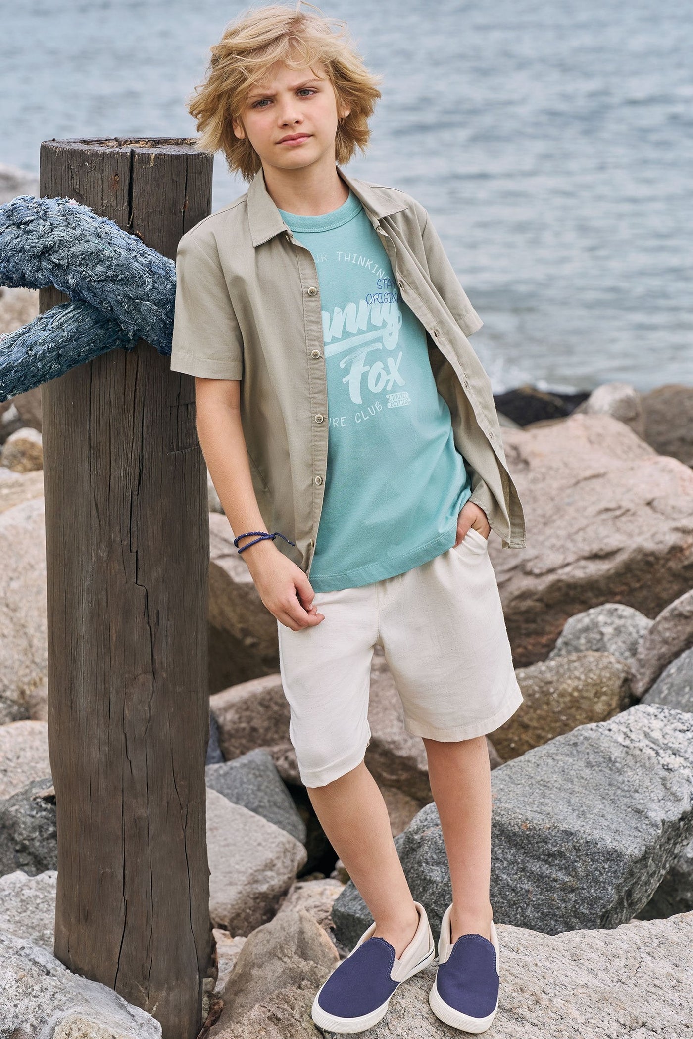 Camisa em Linho Deluxe 83584 Johnny Fox Teen Menino