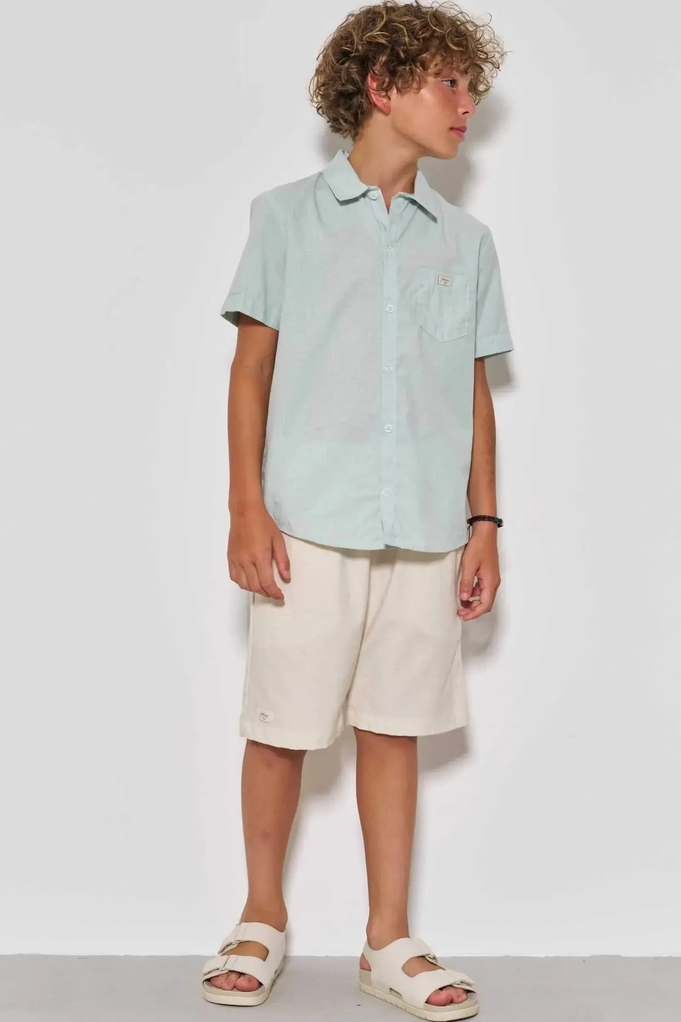 Camisa em Linho Deluxe 86845 Johnny Fox Teen Menino