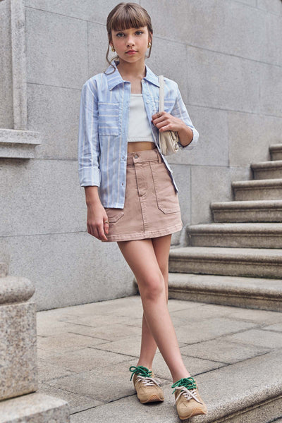 Camisa em Tricoline 83545 Vic&Vicky Teen Menina