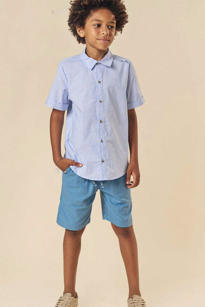 Camisa em Tricoline com Elastano 83582 Johnny Fox Teen Menino