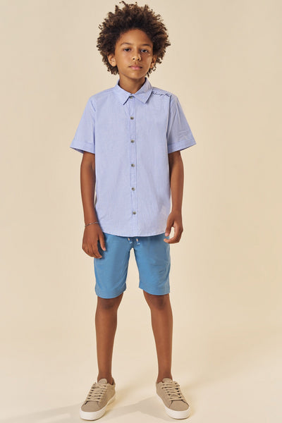 Camisa em Tricoline com Elastano 83582 Johnny Fox Teen Menino
