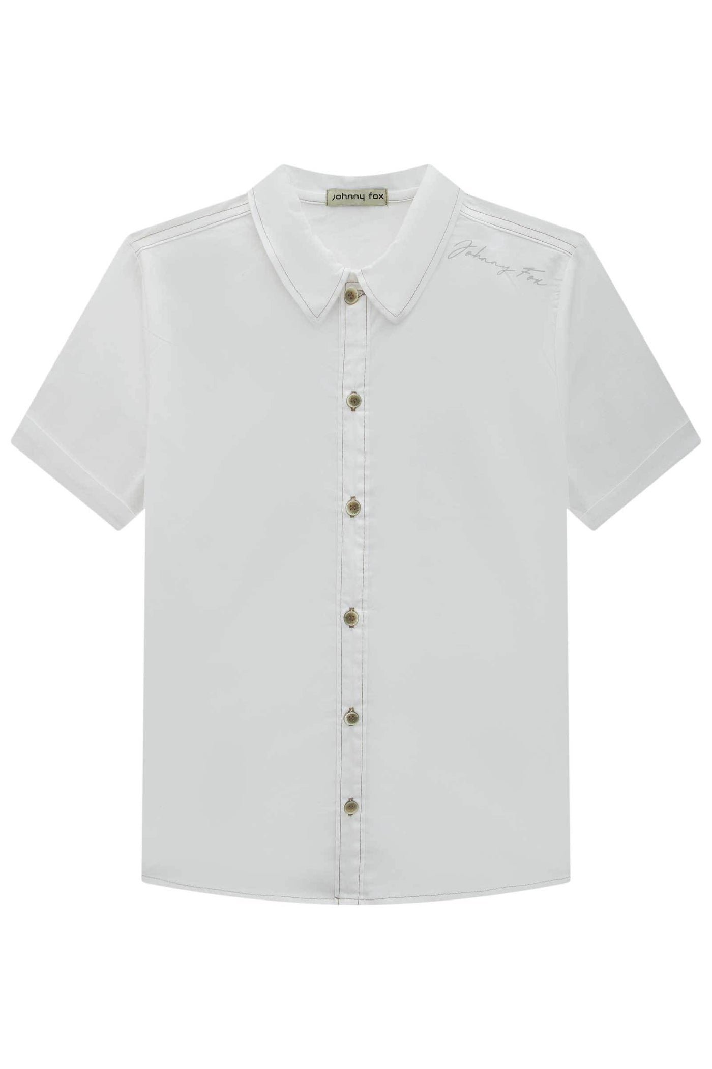 Camisa em Tricoline com Elastano 83582 Johnny Fox Teen Menino