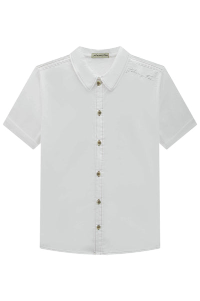 Camisa em Tricoline com Elastano 83582 Johnny Fox Teen Menino