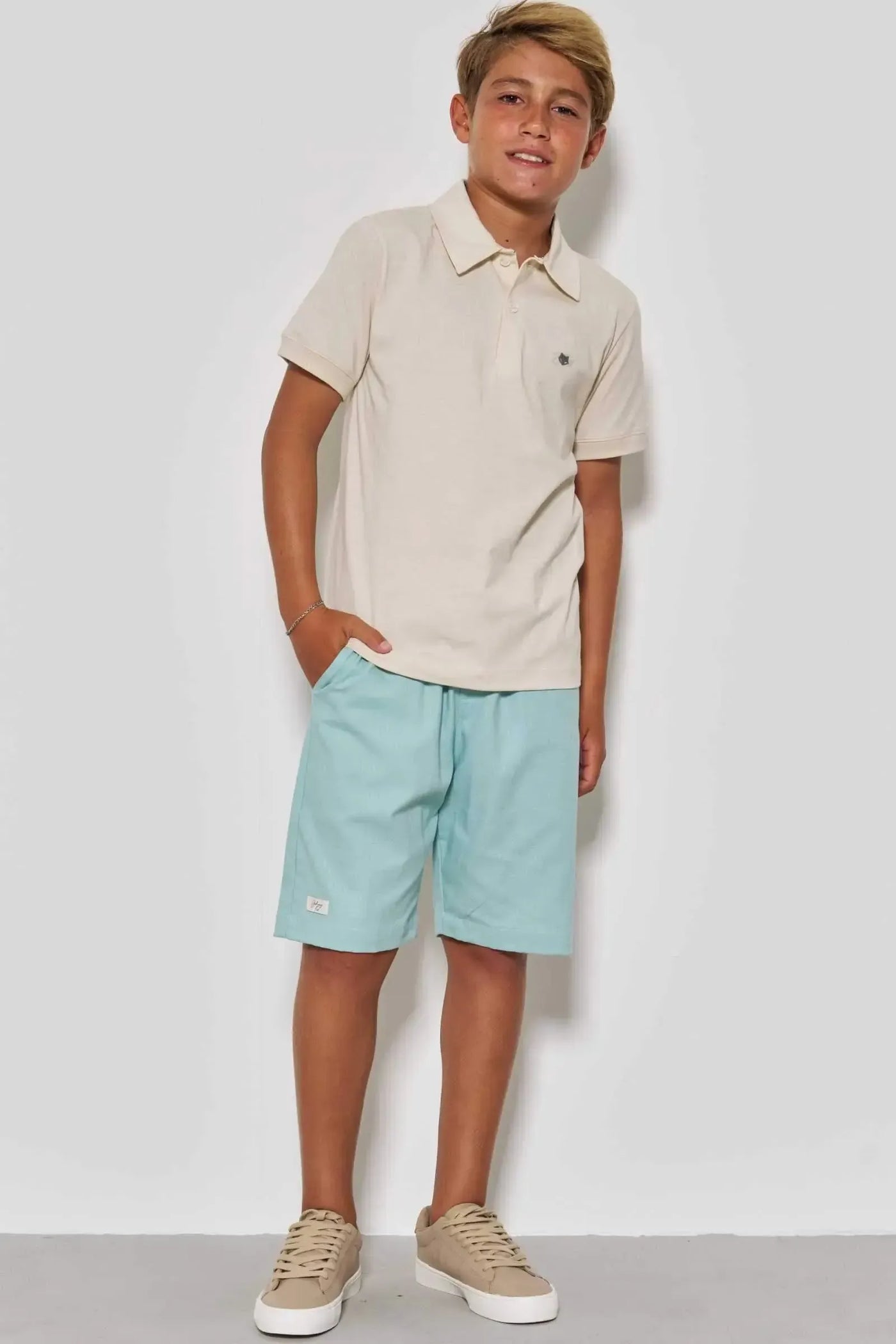 Camisa Polo em Meia Malha 86843 Johnny Fox Teen Menino