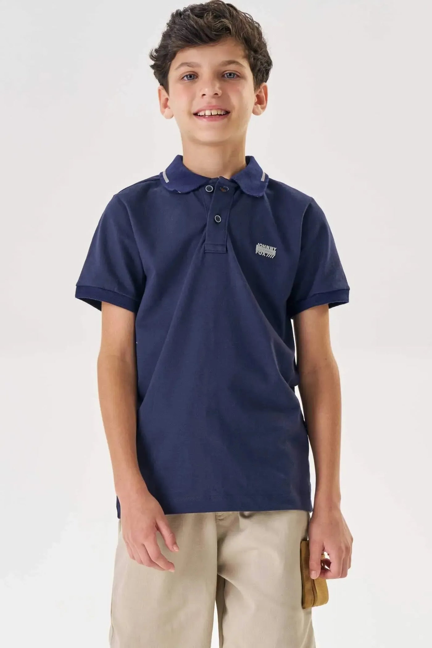 Camisa Polo em Piquet com Elastano 86875 Johnny Fox Teen Menino