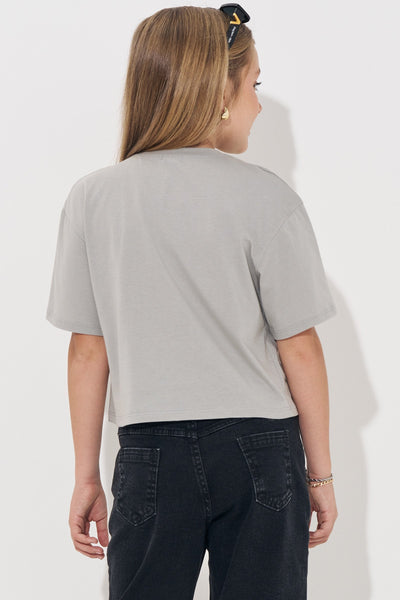 Camiseta Boxy Over em Meia Malha 82847 Vic&Vicky Teen Menina