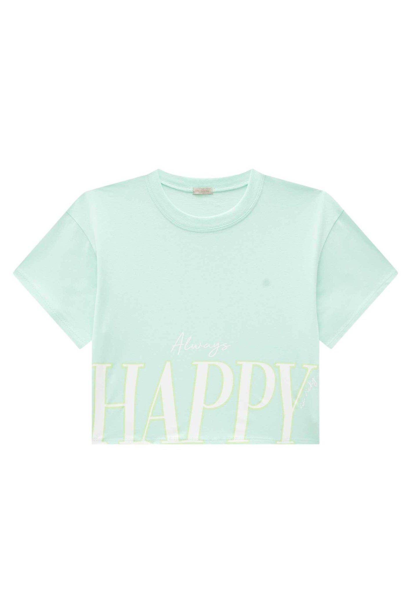 Camiseta Boxy Over em Meia Malha 83536 Vic&Vicky Teen Menina