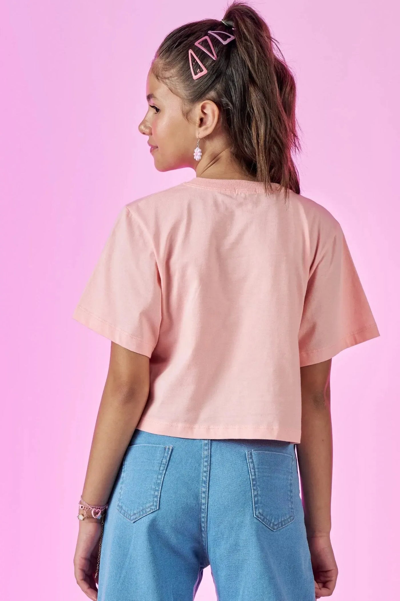 Camiseta Boxy Over em Meia Malha 86893 Vic&Vicky Teen Menina