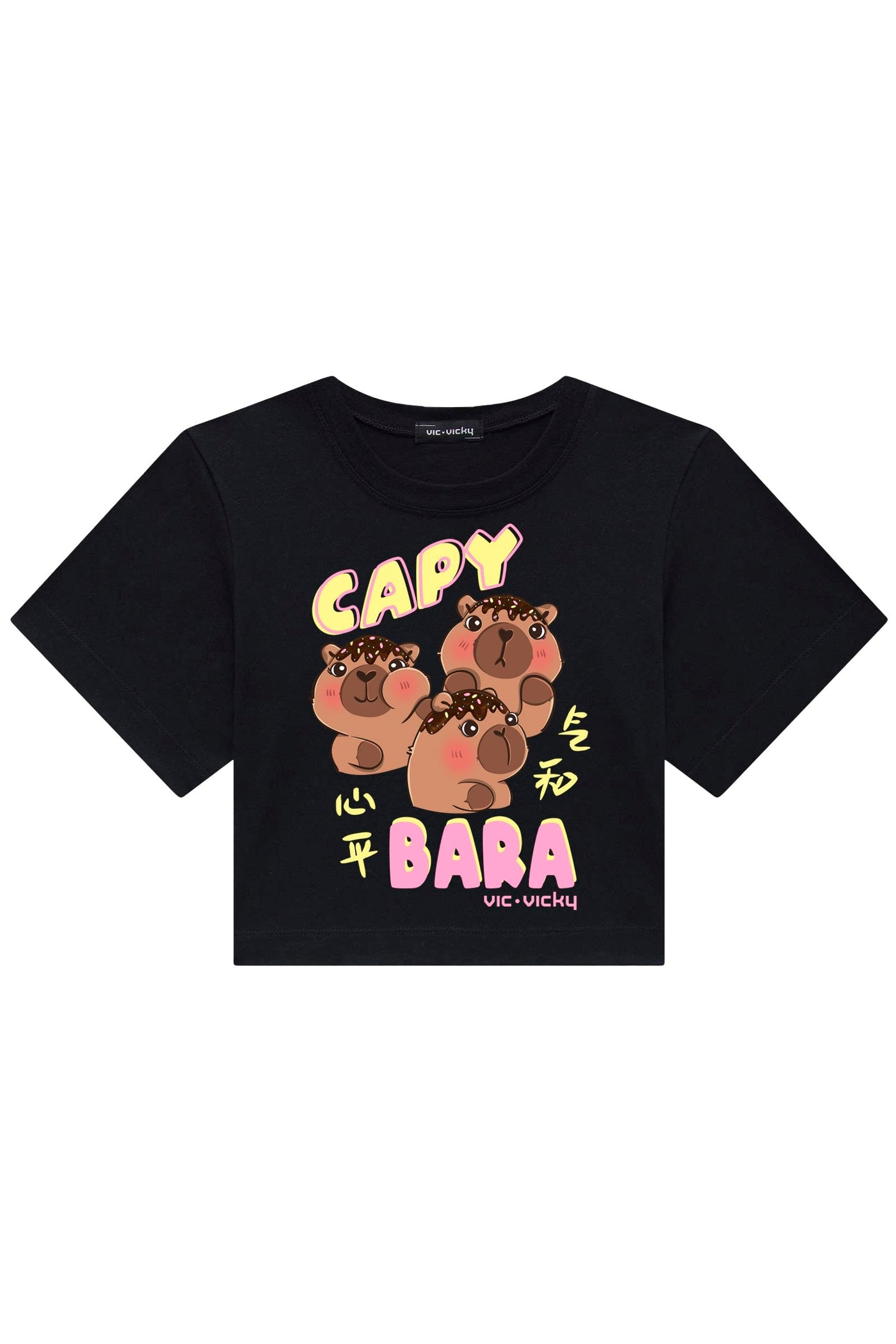 Camiseta Boxy Over em Meia Malha 90362 Vic&Vicky Teen Menina