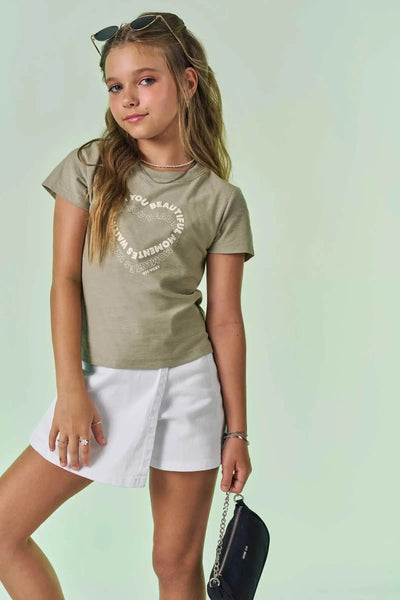 Camiseta Comfy em Malha Flamê 87125 Vic&Vicky Teen Menina
