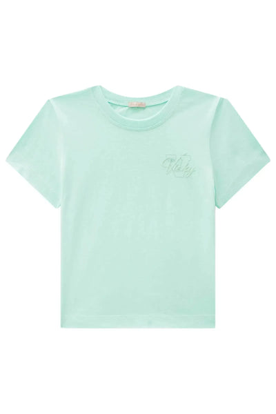 Camiseta Comfy em Meia Malha 86895 Vic&Vicky Teen Menina