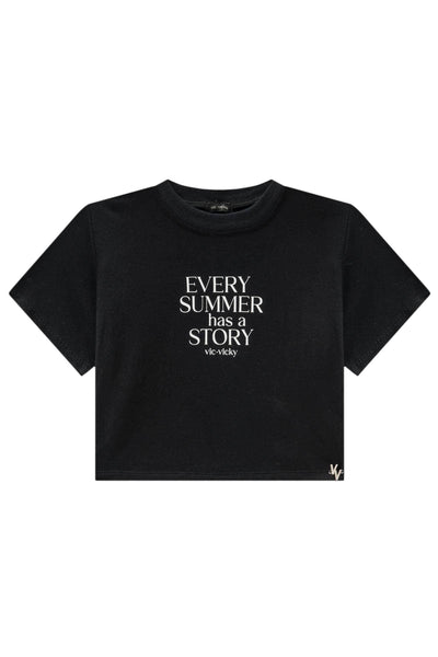 Camiseta Cropped em Viscolycra 83893 Vic&Vicky Teen Menina