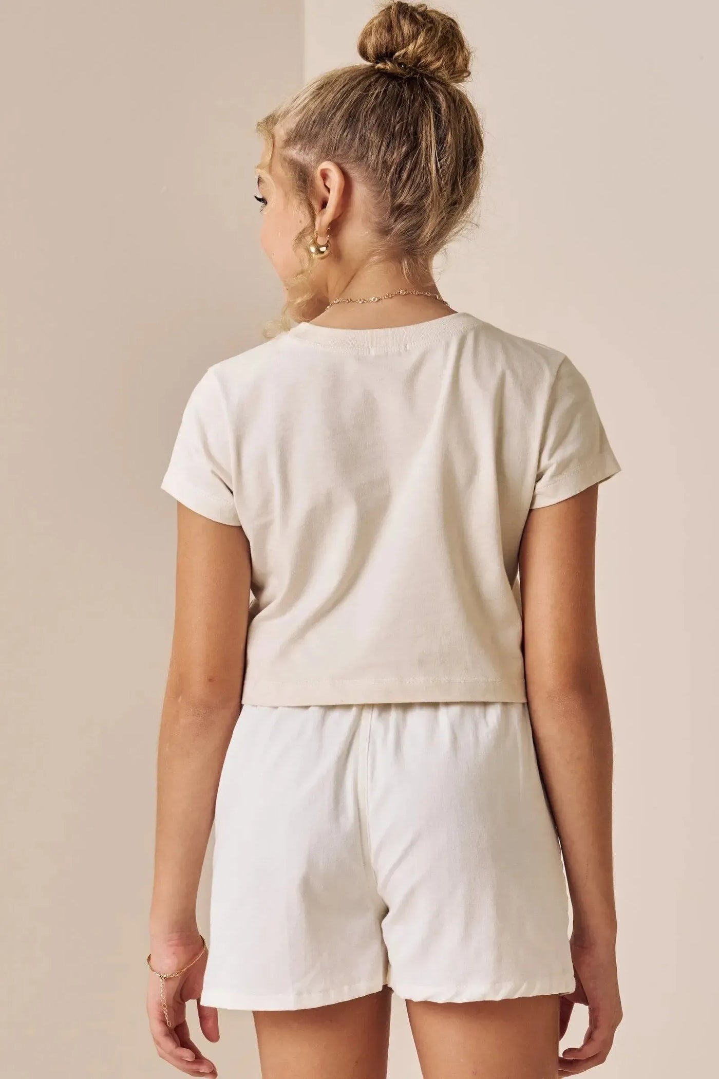 Camiseta Cropped Over em Meia Malha 86897 Vic&Vicky Teen Menina