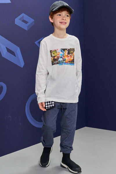 Camiseta em Meia Malha 79249 Johnny Fox Teen Menino