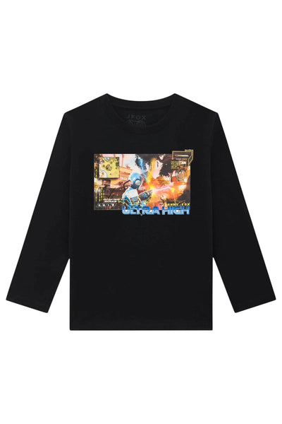 Camiseta em Meia Malha 79249 Johnny Fox Teen Menino