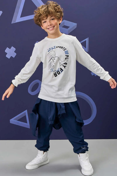 Camiseta em Meia Malha 79255 Johnny Fox Teen Menino