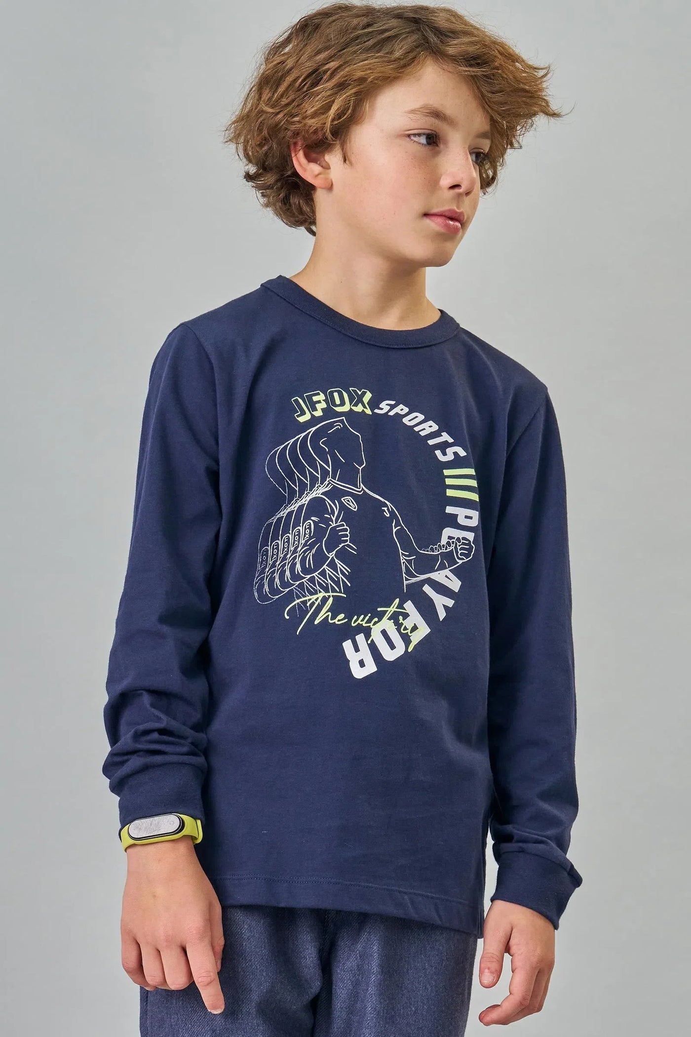 Camiseta em Meia Malha 79255 Johnny Fox Teen Menino