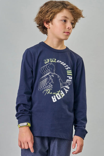 Camiseta em Meia Malha 79255 Johnny Fox Teen Menino