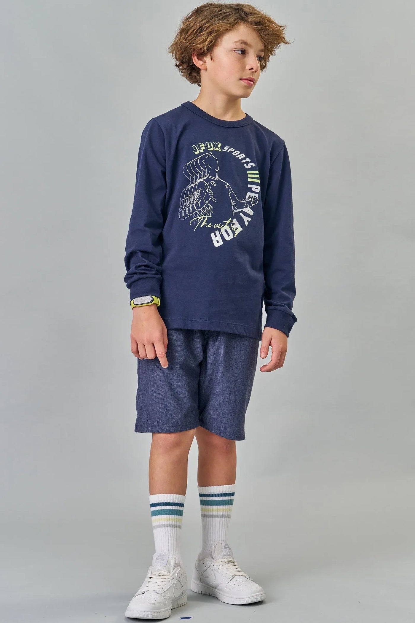 Camiseta em Meia Malha 79255 Johnny Fox Teen Menino