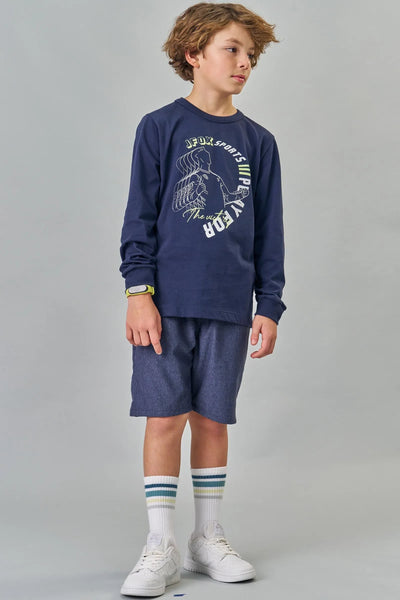 Camiseta em Meia Malha 79255 Johnny Fox Teen Menino