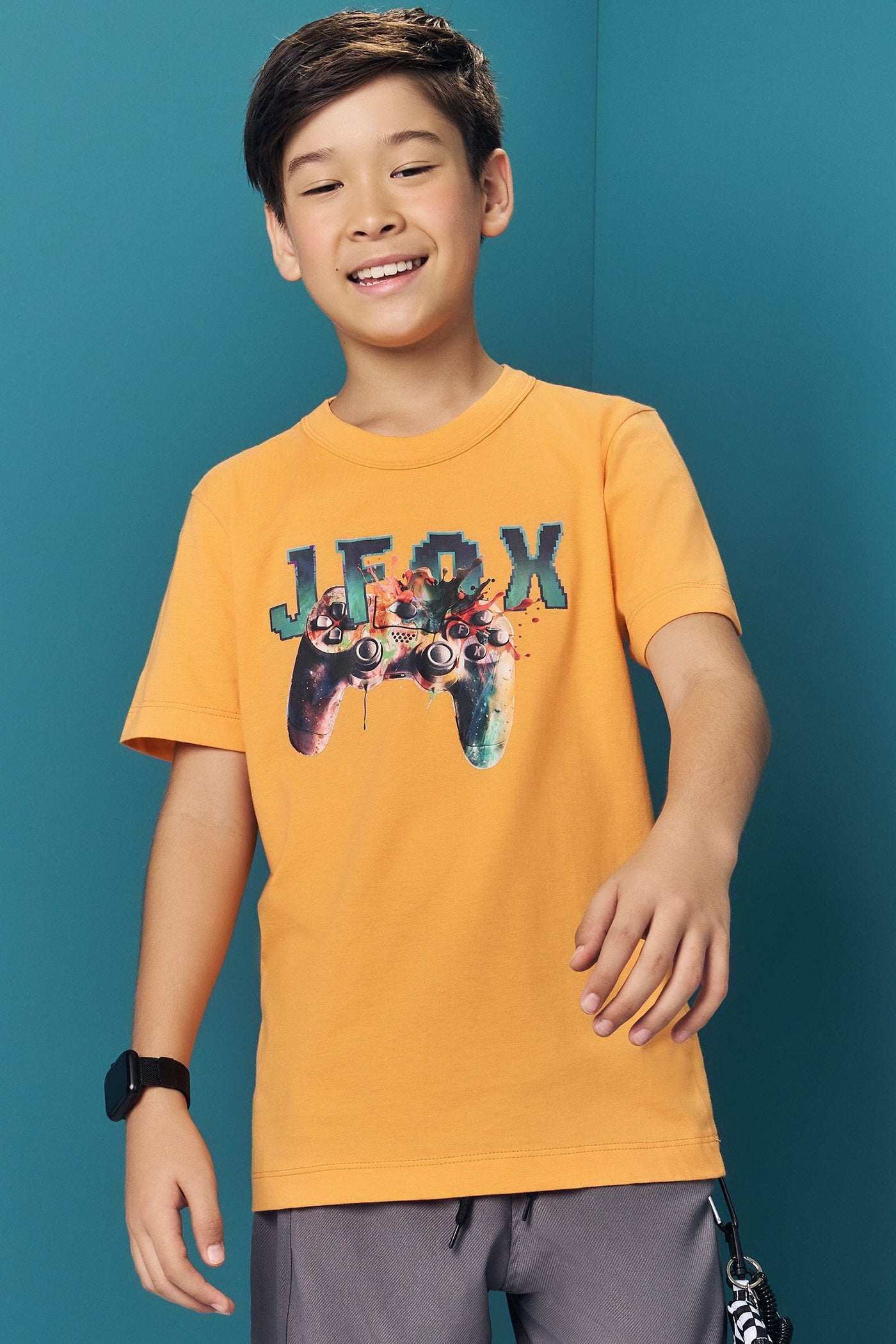 Camiseta em Meia Malha 83278 Johnny Fox Teen Menino