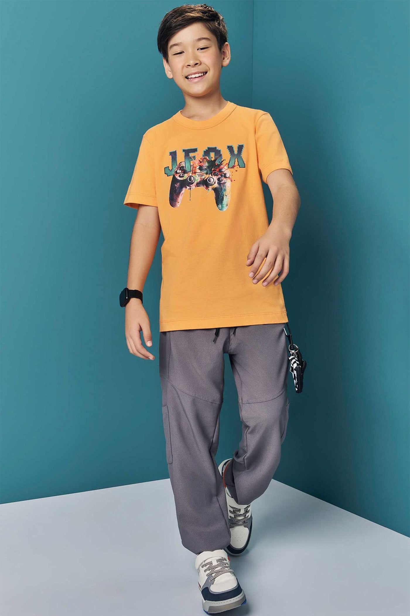 Camiseta em Meia Malha 83278 Johnny Fox Teen Menino