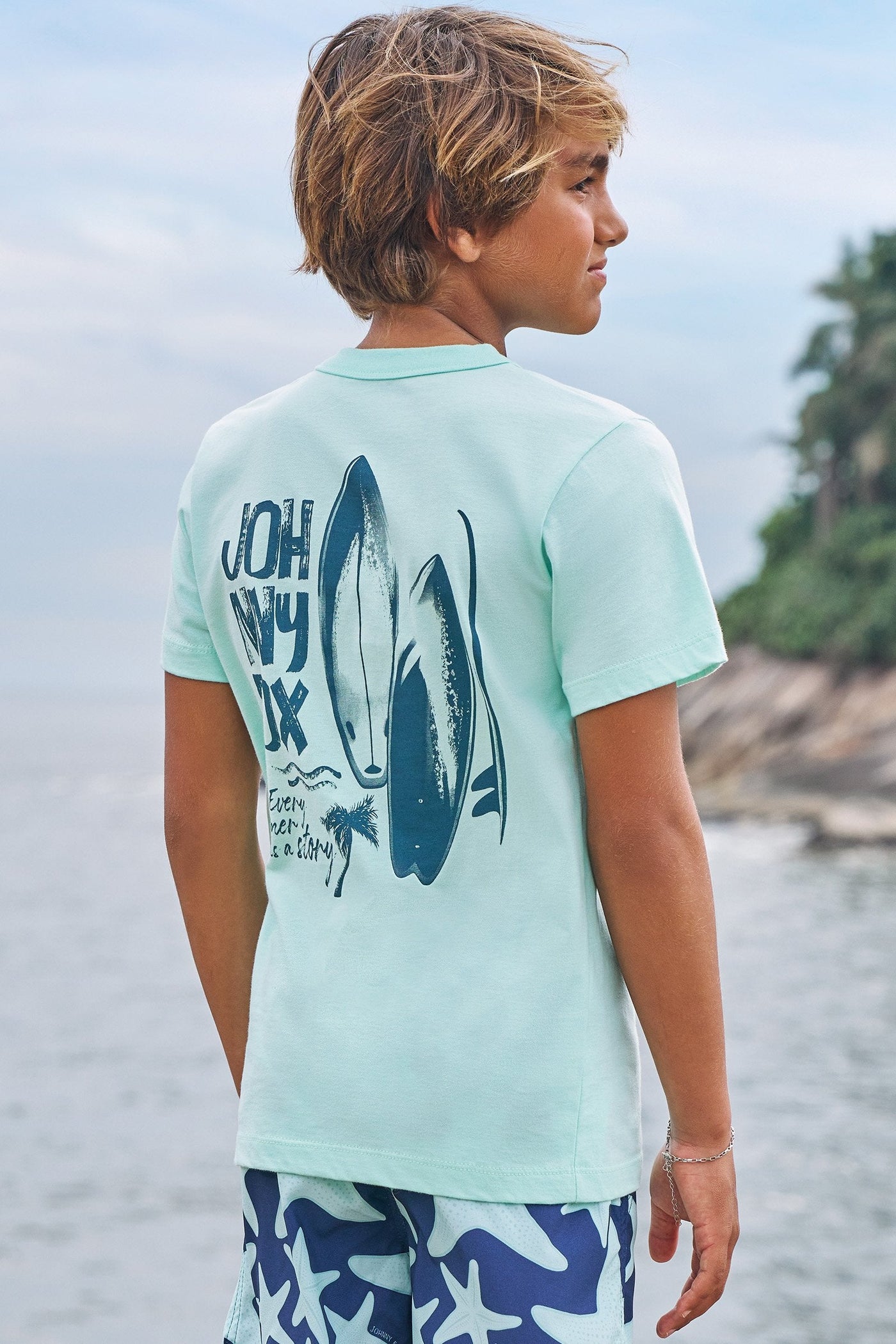 Camiseta em Meia Malha 83583 Johnny Fox Teen Menino