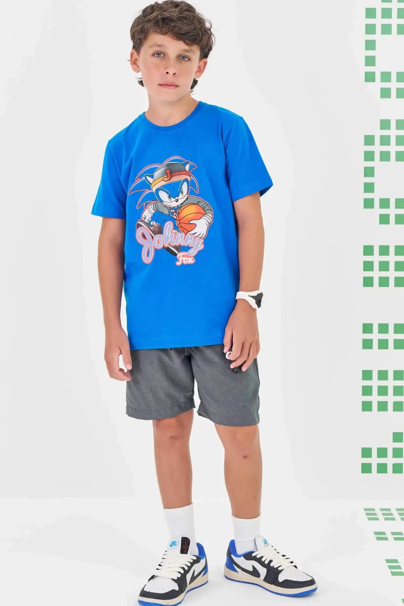 Camiseta em Meia Malha 86314 Johnny Fox Teen Menino