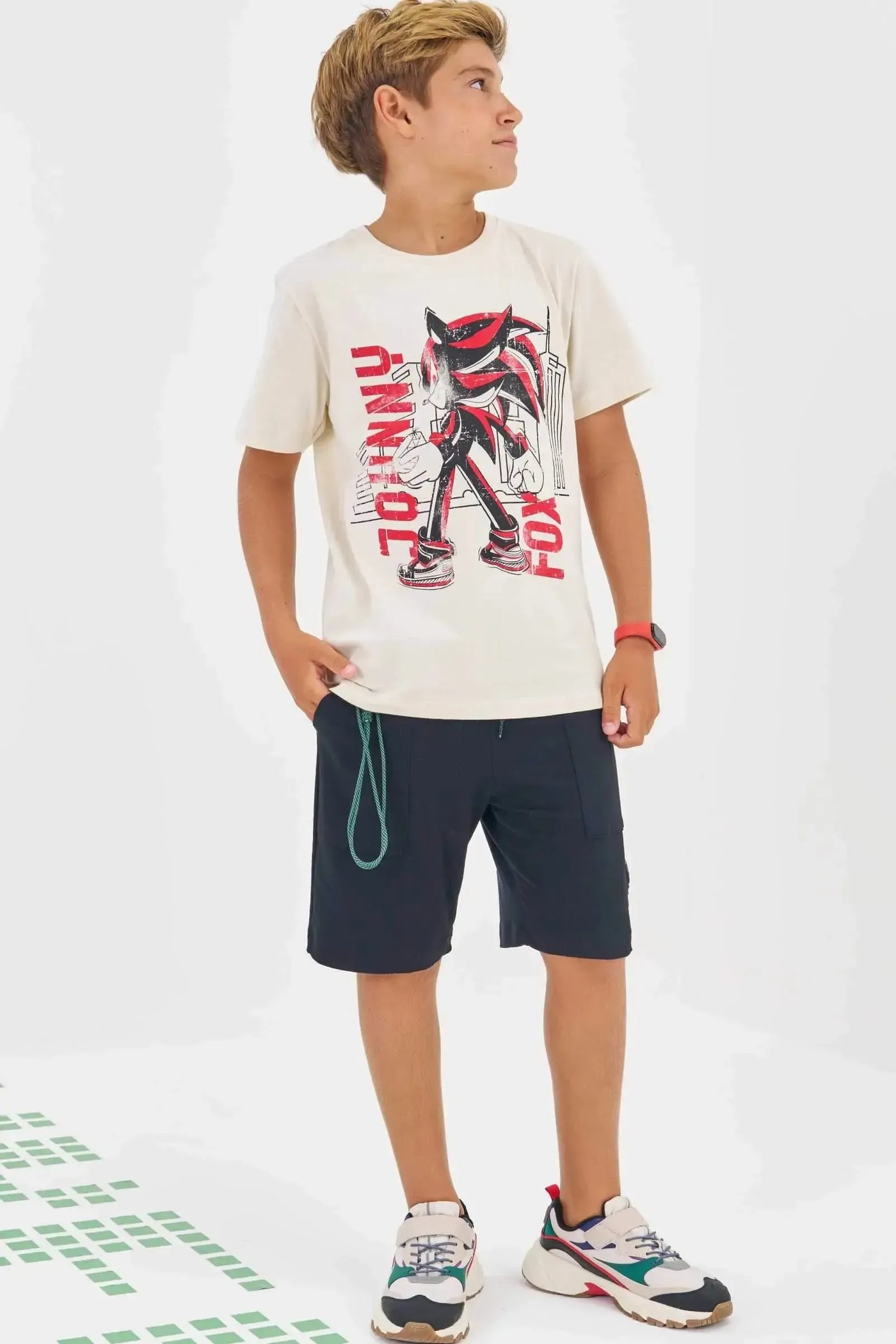 Camiseta em Meia Malha 86316 Johnny Fox Teen Menino