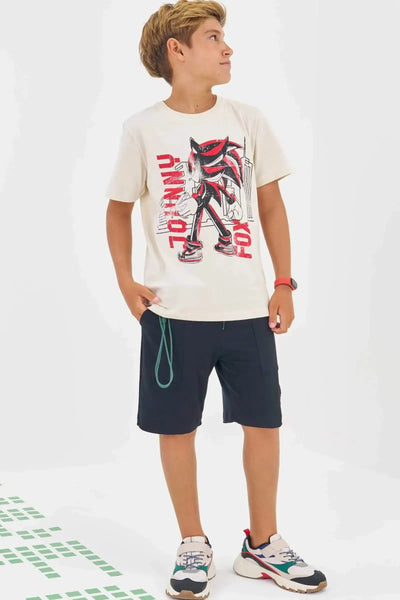 Camiseta em Meia Malha 86316 Johnny Fox Teen Menino