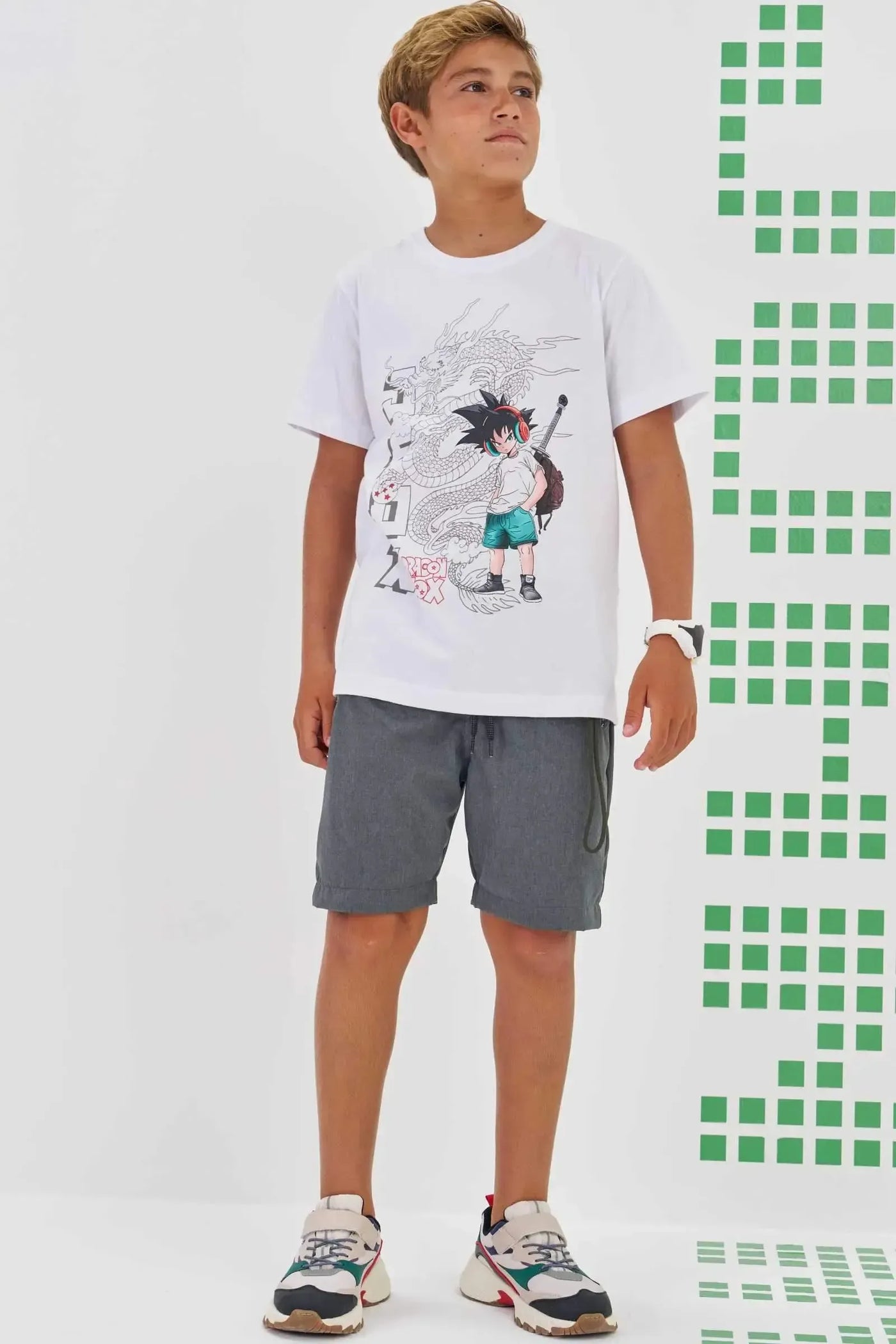 Camiseta em Meia Malha 86320 Johnny Fox Teen Menino