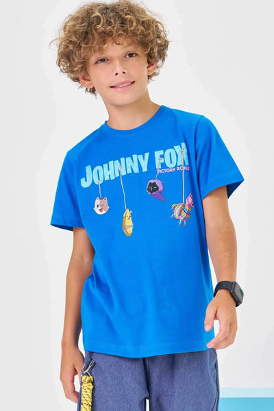 Camiseta em Meia Malha 86321 Johnny Fox Teen Menino