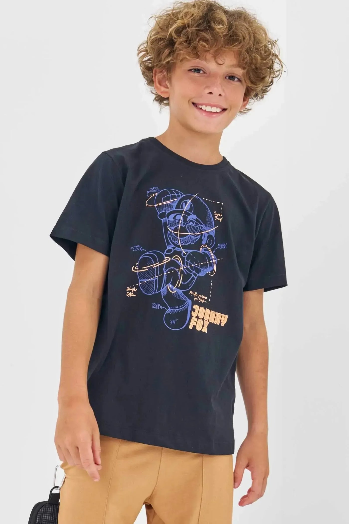 Camiseta em Meia Malha 86322 Johnny Fox Teen Menino