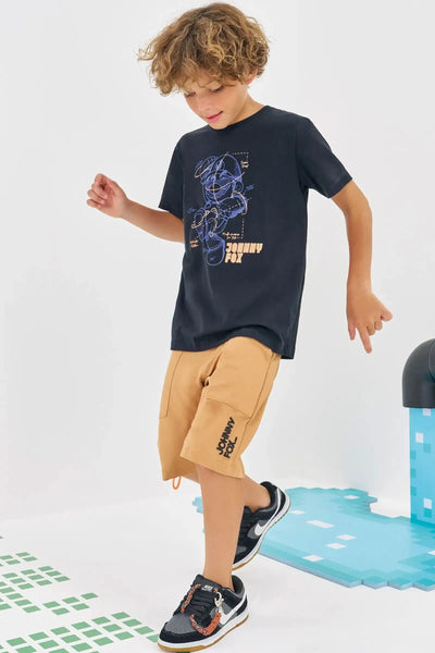 Camiseta em Meia Malha 86322 Johnny Fox Teen Menino