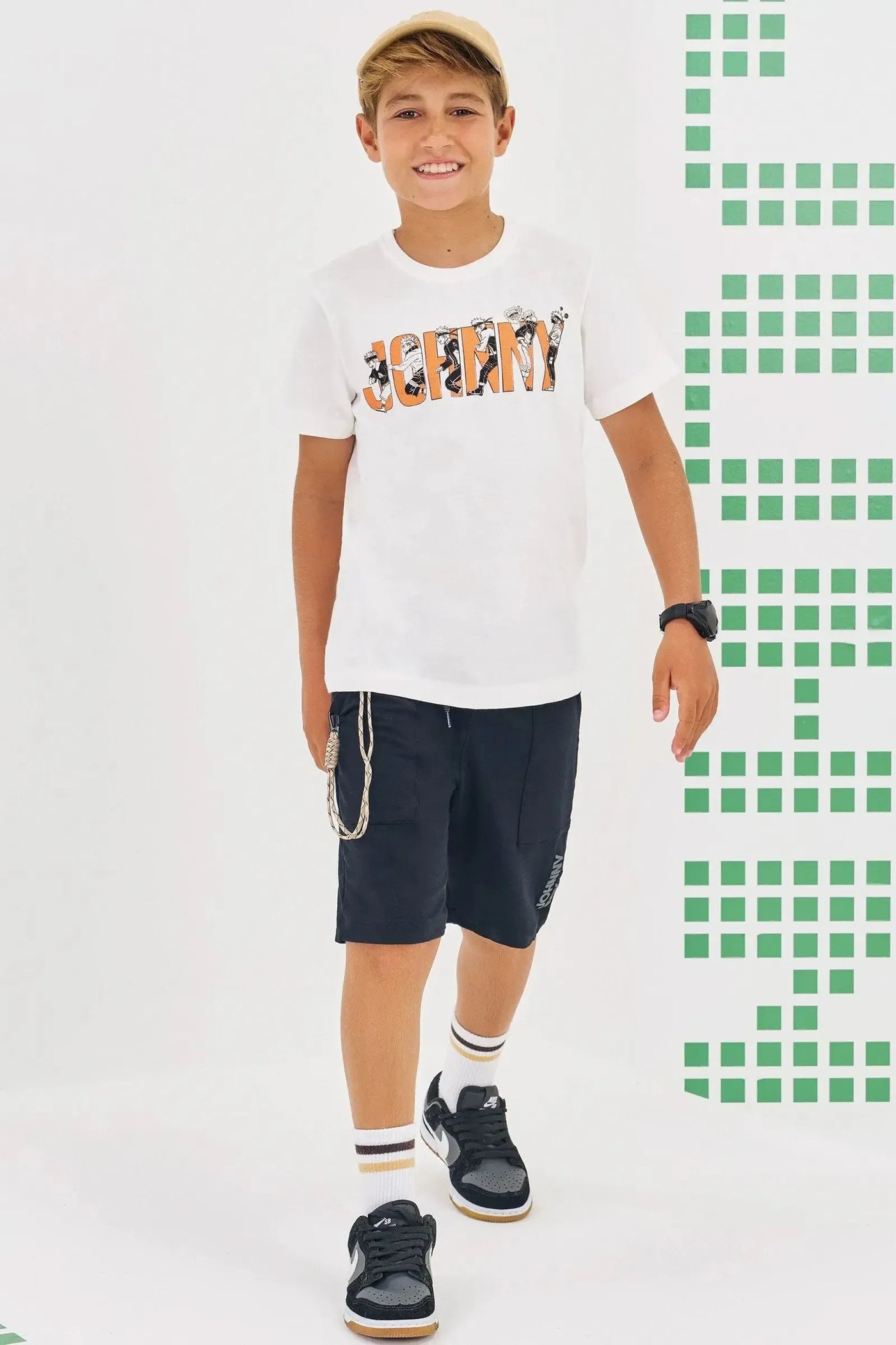 Camiseta em Meia Malha 86323 Johnny Fox Teen Menino