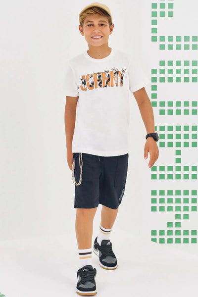 Camiseta em Meia Malha 86323 Johnny Fox Teen Menino