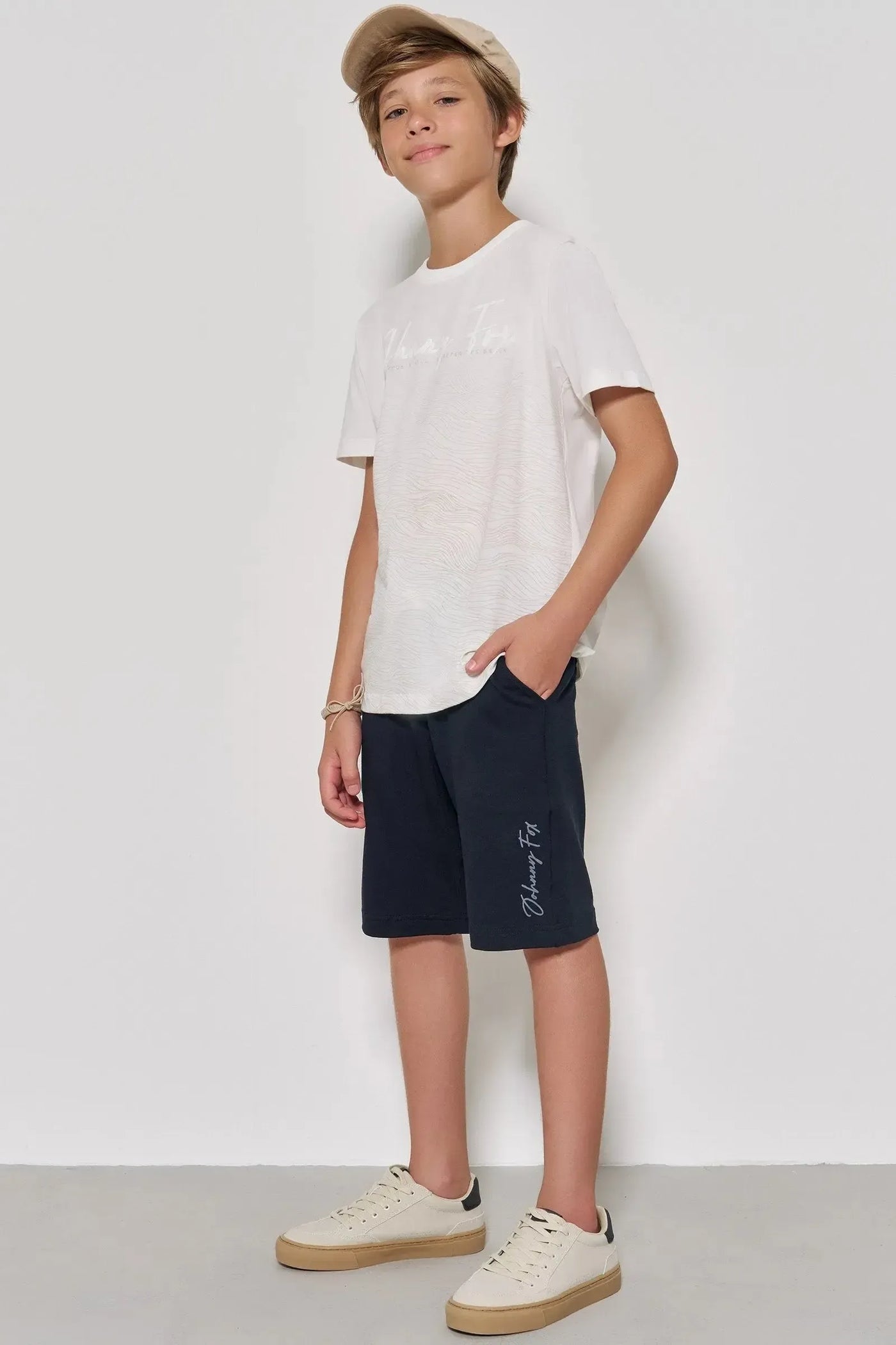 Camiseta em Meia Malha 86831 Johnny Fox Teen Menino