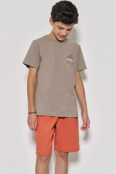Camiseta em Meia Malha 87006 Johnny Fox Teen Menino