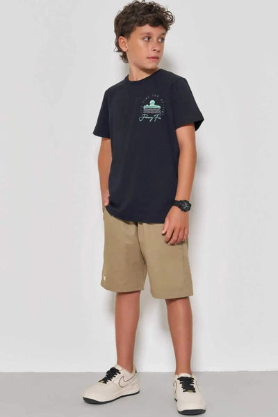 Camiseta em Meia Malha 87006 Johnny Fox Teen Menino