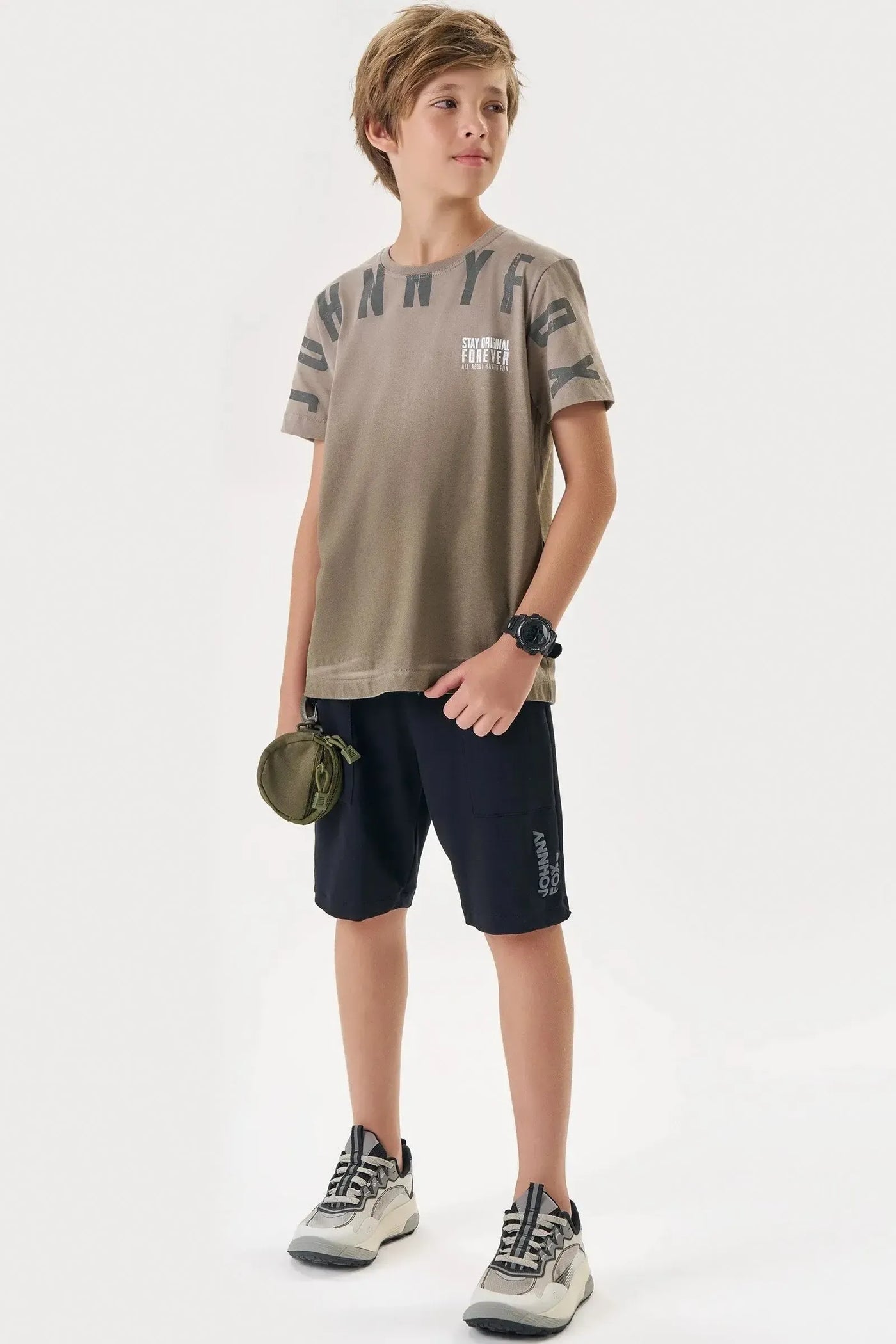 Camiseta em Meia Malha 87620 Johnny Fox Teen Menino