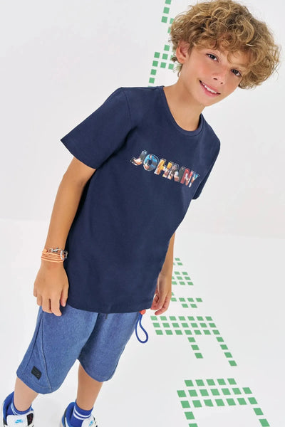 Camiseta em Meia Malha 88602 Johnny Fox Teen Menino