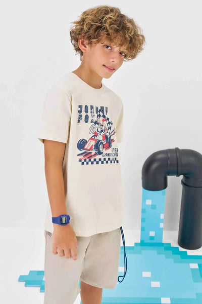 Camiseta em Meia Malha 88603 Johnny Fox Teen Menino