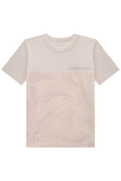 Camiseta em Meia Malha com Detalhe em Piquet 83579 Johnny Fox Teen Menino
